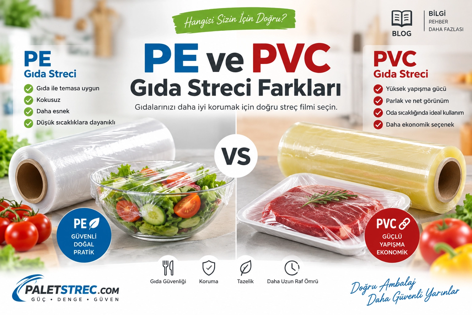 PE ve PVC Gıda Streci Farkları