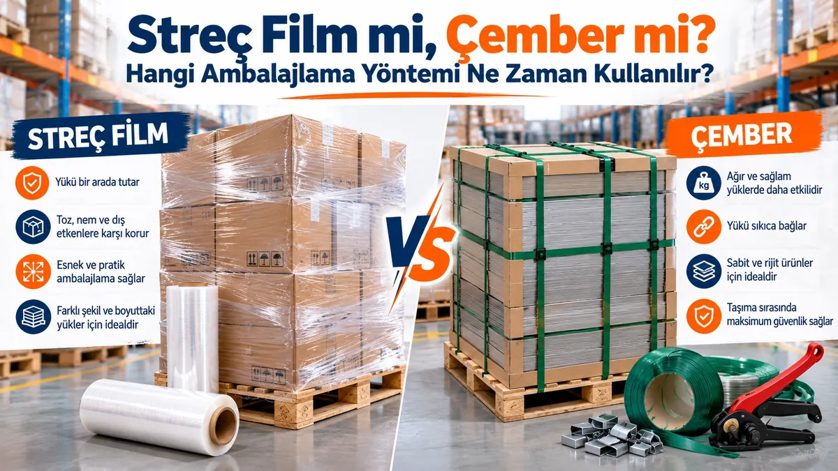 Streç Film mi, Çember mi? Hangi Ambalajlama Yöntemi Ne Zaman Kullanılır?