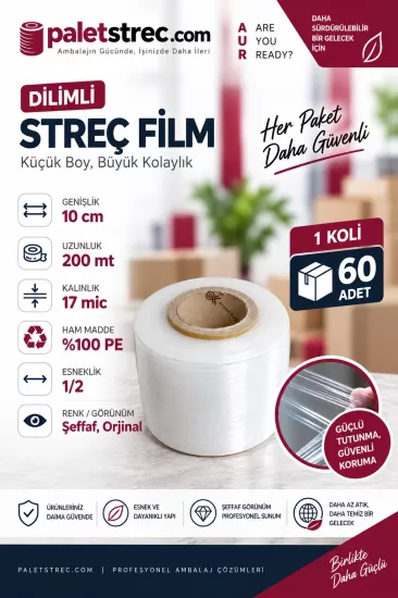 10 cm 17 Micron 200 Mt Palet Streç | Paletstrec 10 cm 17 Micron 200 Mt Palet Streç | Paletstrec