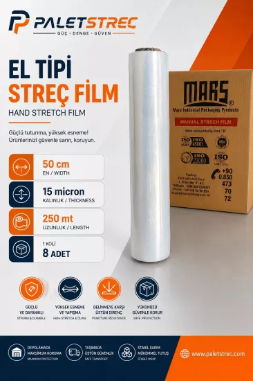 El Tipi Streç Film 50 cm 15 Mikron | 250 Metre El Tipi Streç Film 50 cm 15 Mikron | 250 Metre