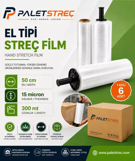 El Tipi Streç Film 50 cm 15 Mikron | 300 Metre El Tipi Streç Film 50 cm 15 Mikron | 300 Metre