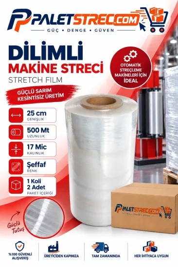 17 Mikron 17 cm 500 Metre Makine Streç Film 17 Mikron 17 cm 500 Metre Makine Streç Film