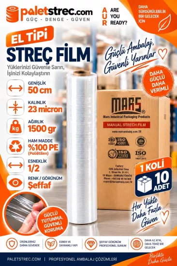 El Tipi Streç Film 50 cm 23 Micron 1500 Gr El Tipi Streç Film 50 cm 23 Micron 1500 Gr