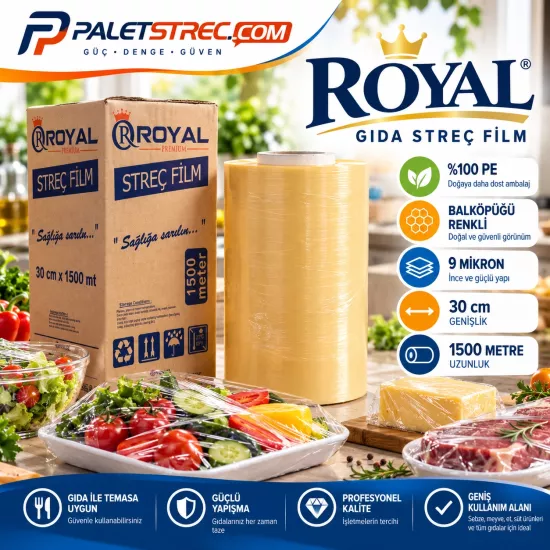 ROYAL Gıda Streç Film 30 cm 9 Mikron 1500 metre